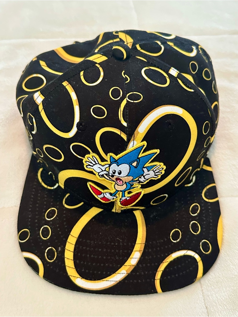 Bioworld Black and Yellow Kids' Sonic Snapback Hat